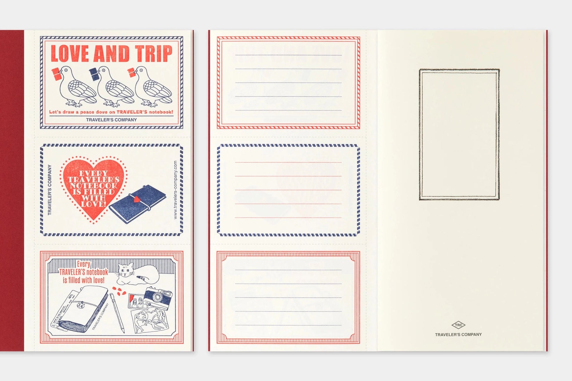 Traveler's Company Japan Quaderni Traveler's Notebook Limited Edition - LOVE AND TRIP