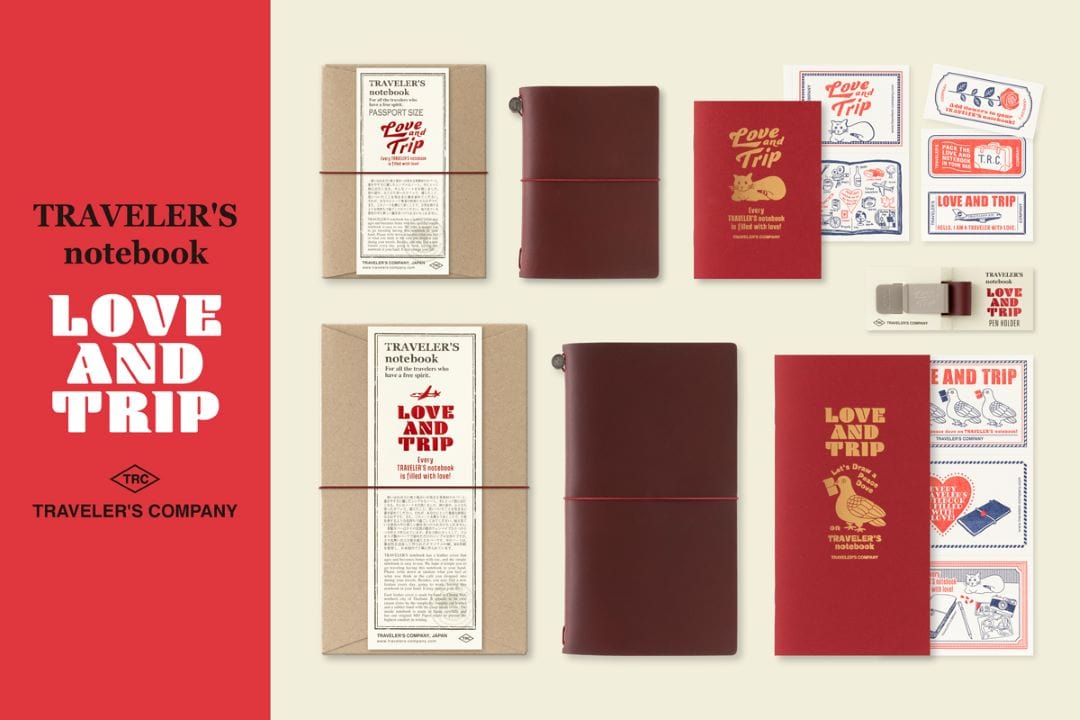 Traveler's Company Japan Quaderni Traveler's Notebook Limited Edition - LOVE AND TRIP