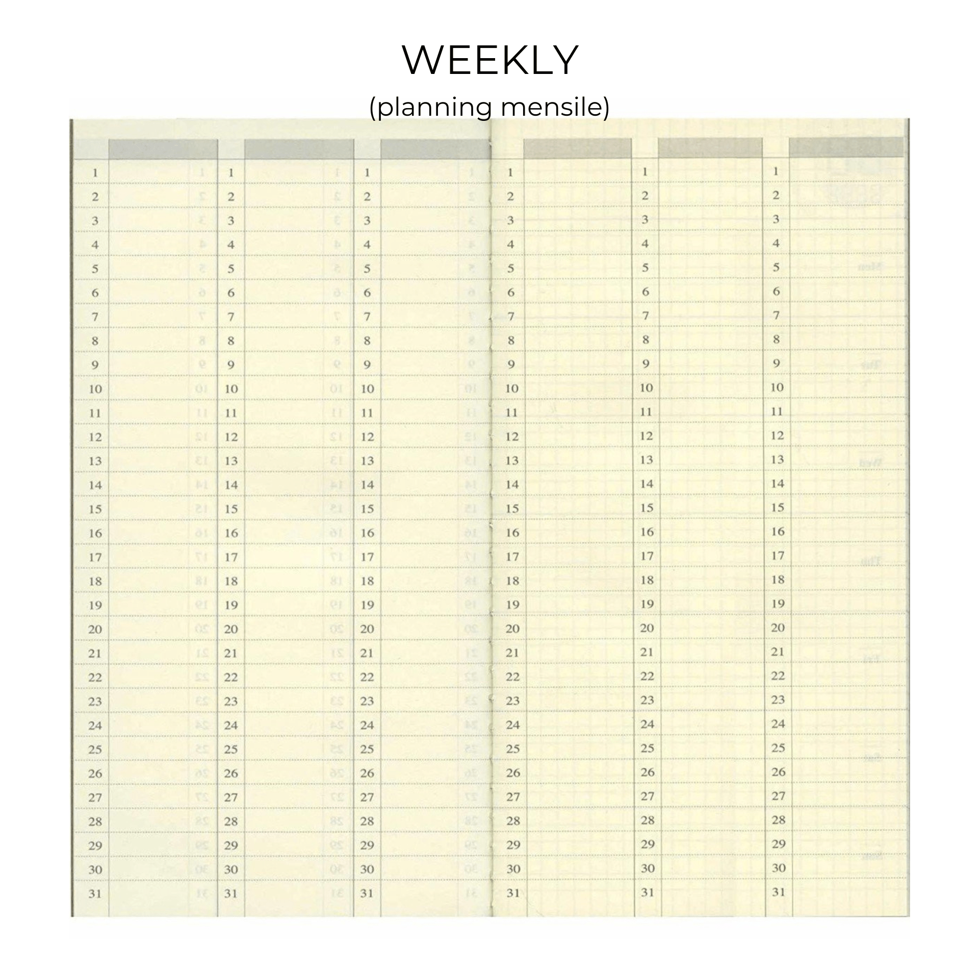Traveler's Company Japan Quaderni Traveler's Notebook Refill - Planner