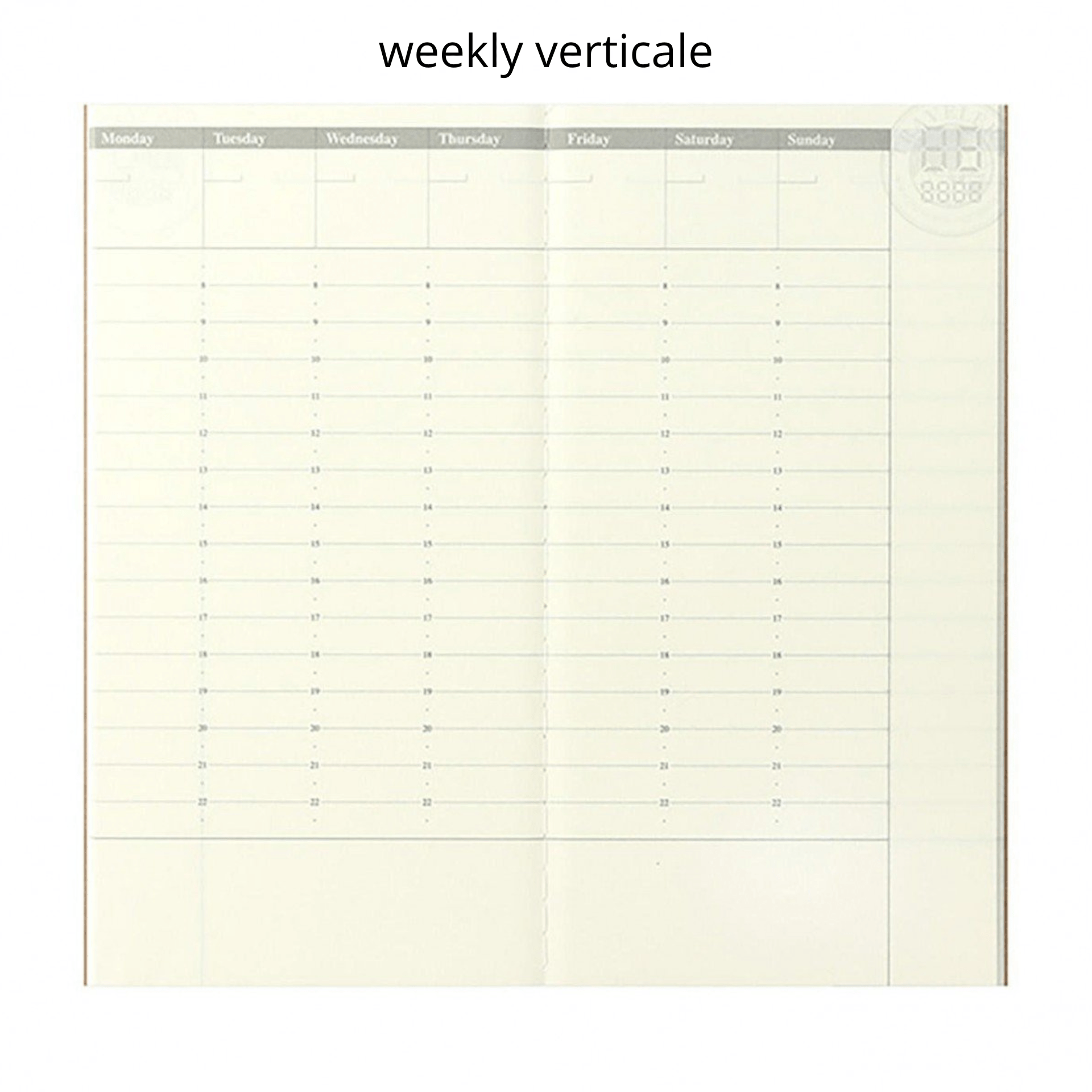 Traveler's Company Japan Quaderni Traveler's Notebook Refill - Planner