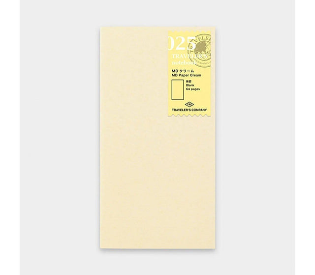 Traveler's Company Japan Quaderni Pagine carta color crema - REFILL n.025 Traveler's Notebook Refill