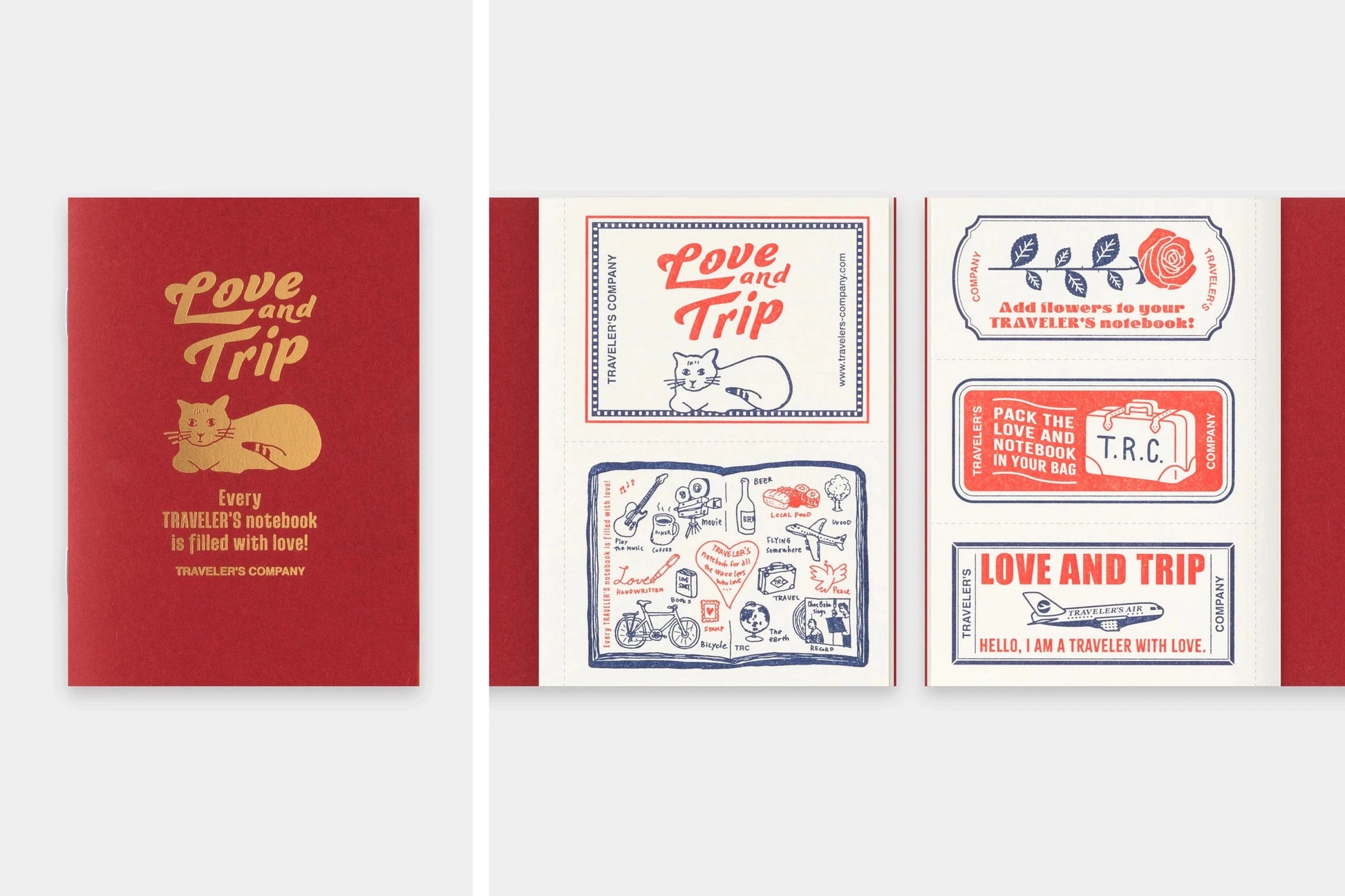 Traveler's Company Japan Quaderni Traveler's Passport Limited Edition - LOVE AND TRIP