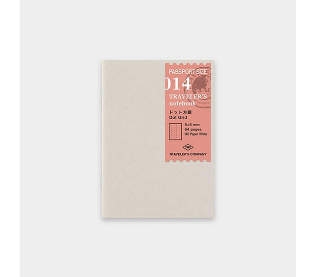 Traveler's Company Japan Quaderni Pagine dotted - puntinate - REFILL n. 014 Traveler's Passport Refill