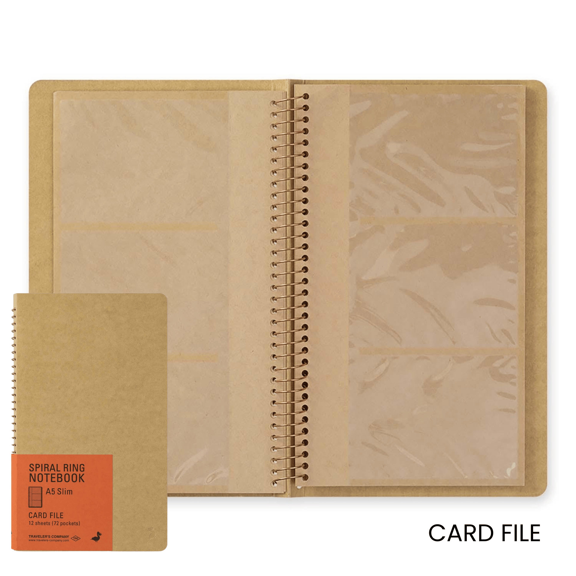 Traveler's Company Japan Quaderni CARD FILE Traveler's Spiral Ring Notebook - A5 SLIM