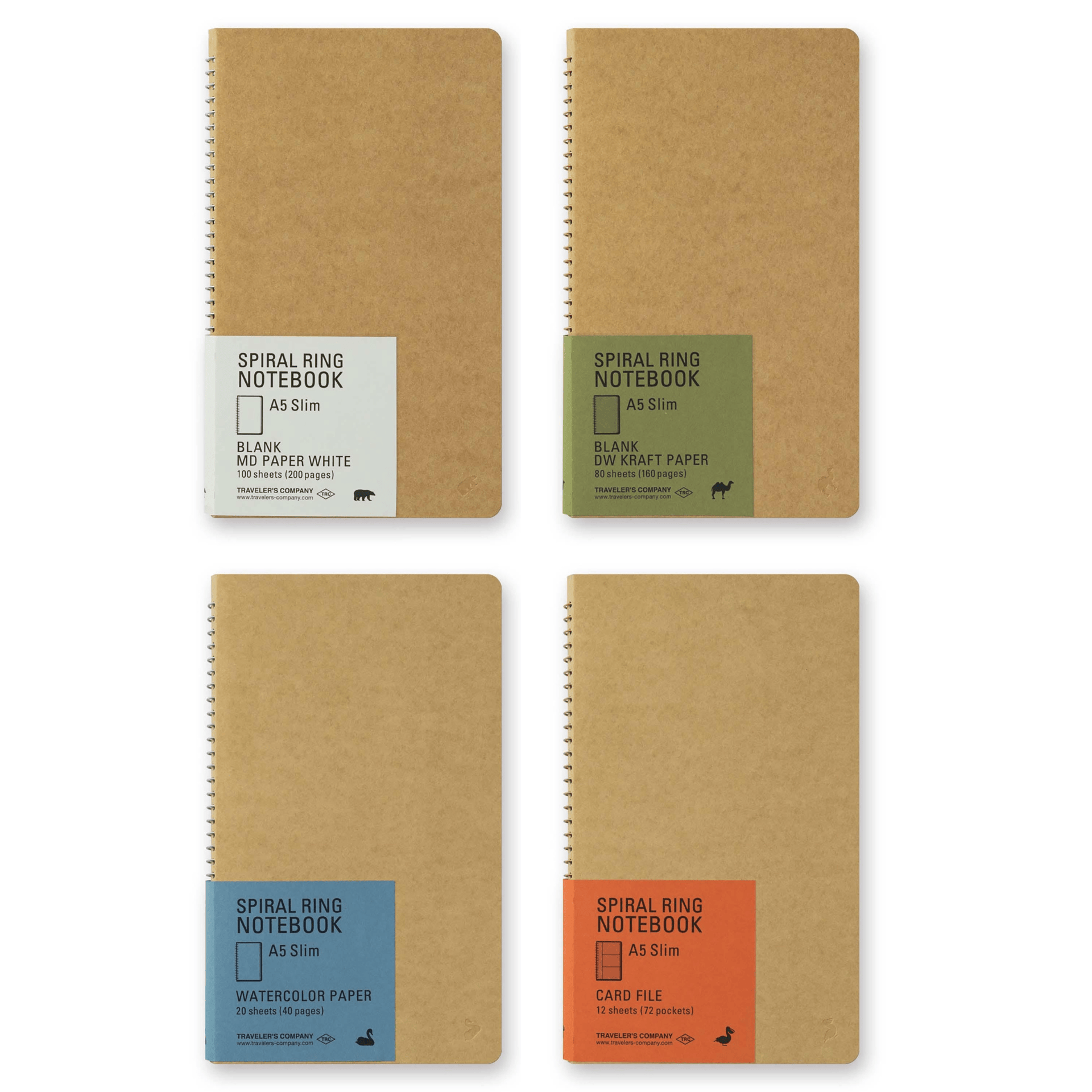 Traveler's Company Japan Quaderni Traveler's Spiral Ring Notebook - A5 SLIM