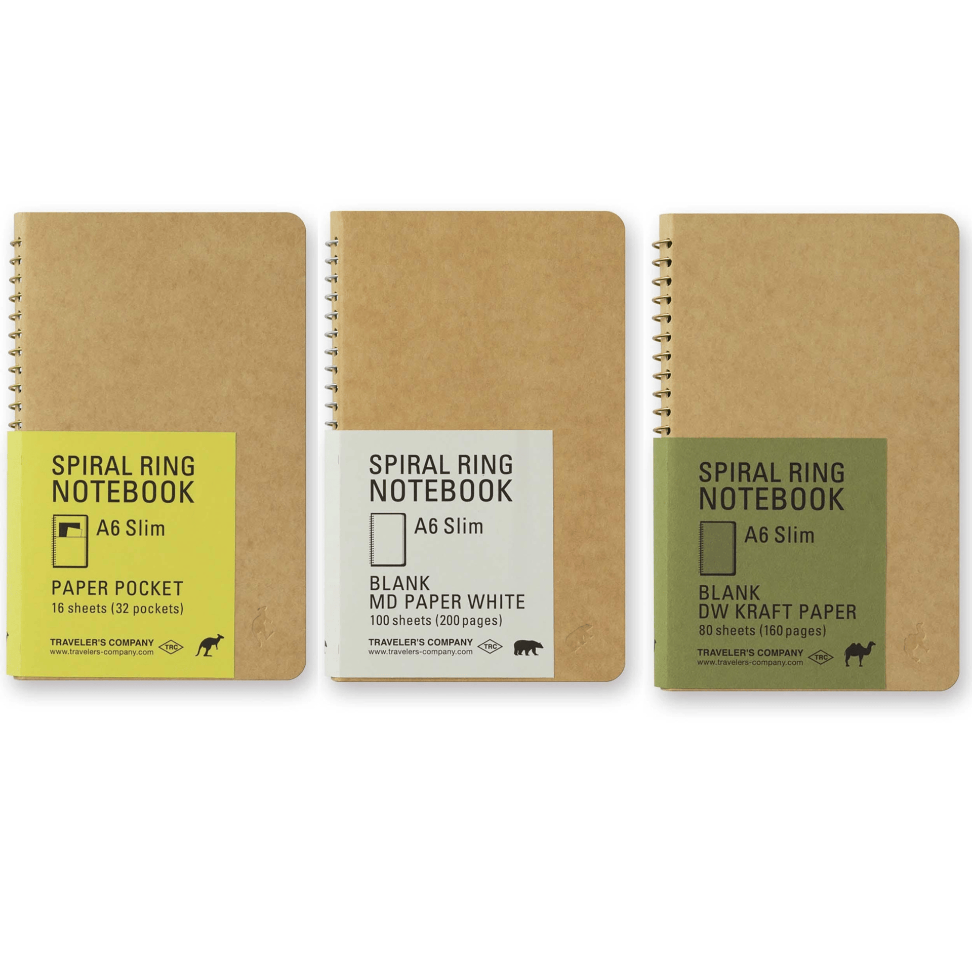 Traveler's Company Japan Quaderni Traveler's Spiral Ring Notebook - A6 SLIM