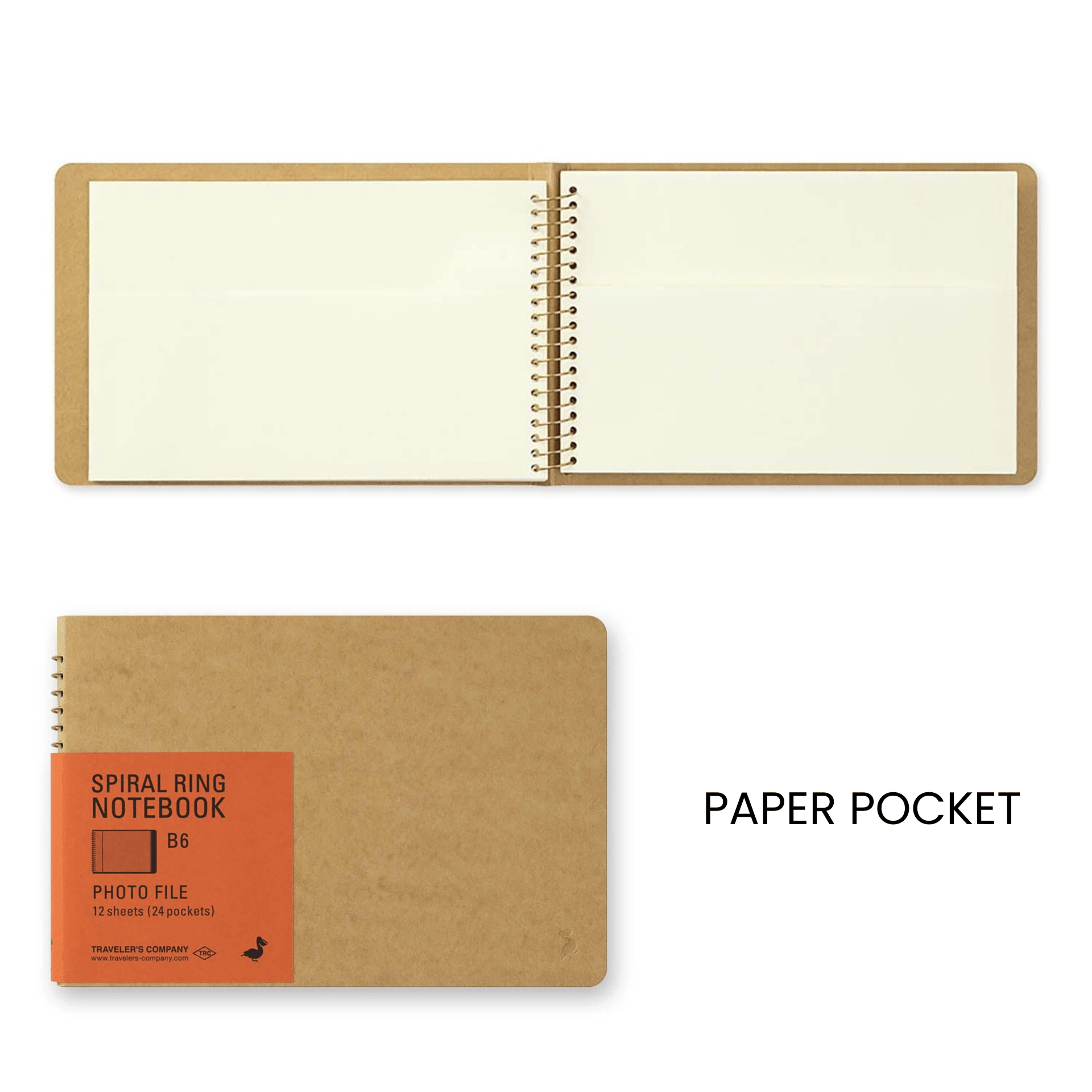 Traveler's Company Japan Quaderni PAPER POCKET Traveler's Spiral Ring Notebook - B6 SLIM