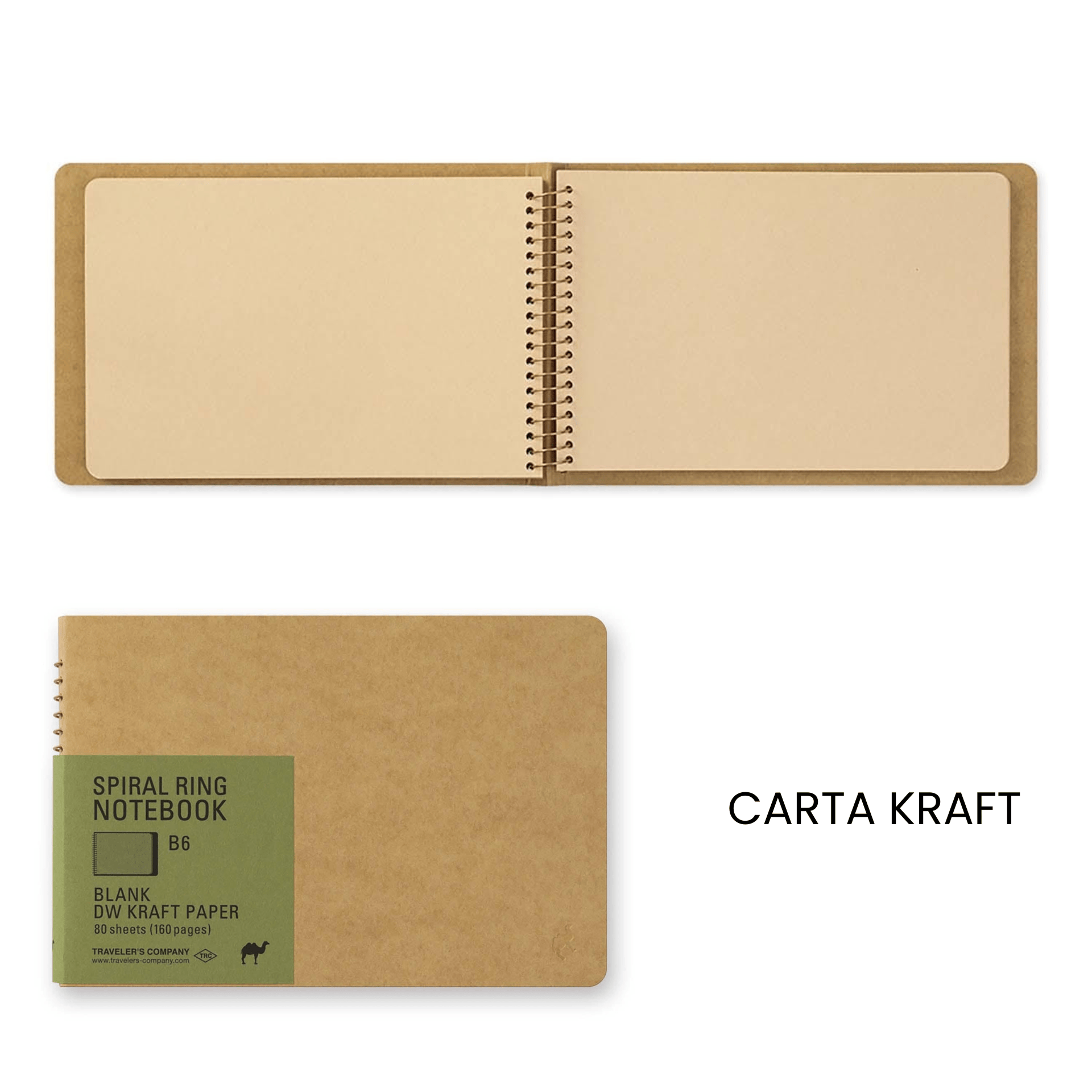 Traveler's Company Japan Quaderni CARTA KRAFT Traveler's Spiral Ring Notebook - B6 SLIM