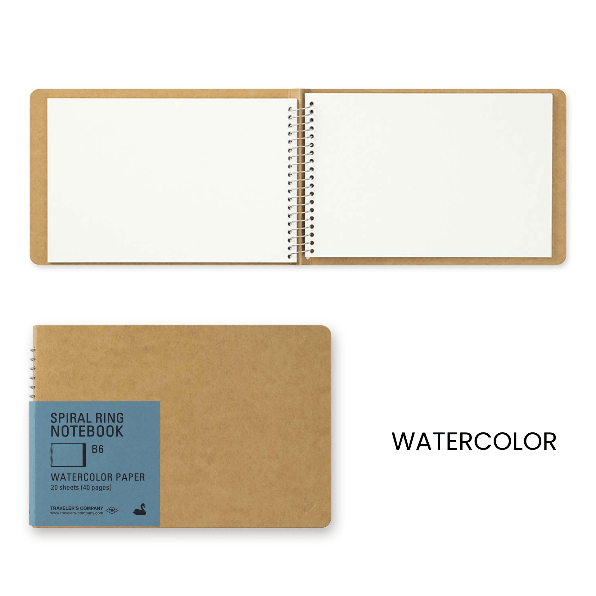 Traveler's Company Japan Quaderni CARTA PER ACQUERELLI Traveler's Spiral Ring Notebook - B6 SLIM