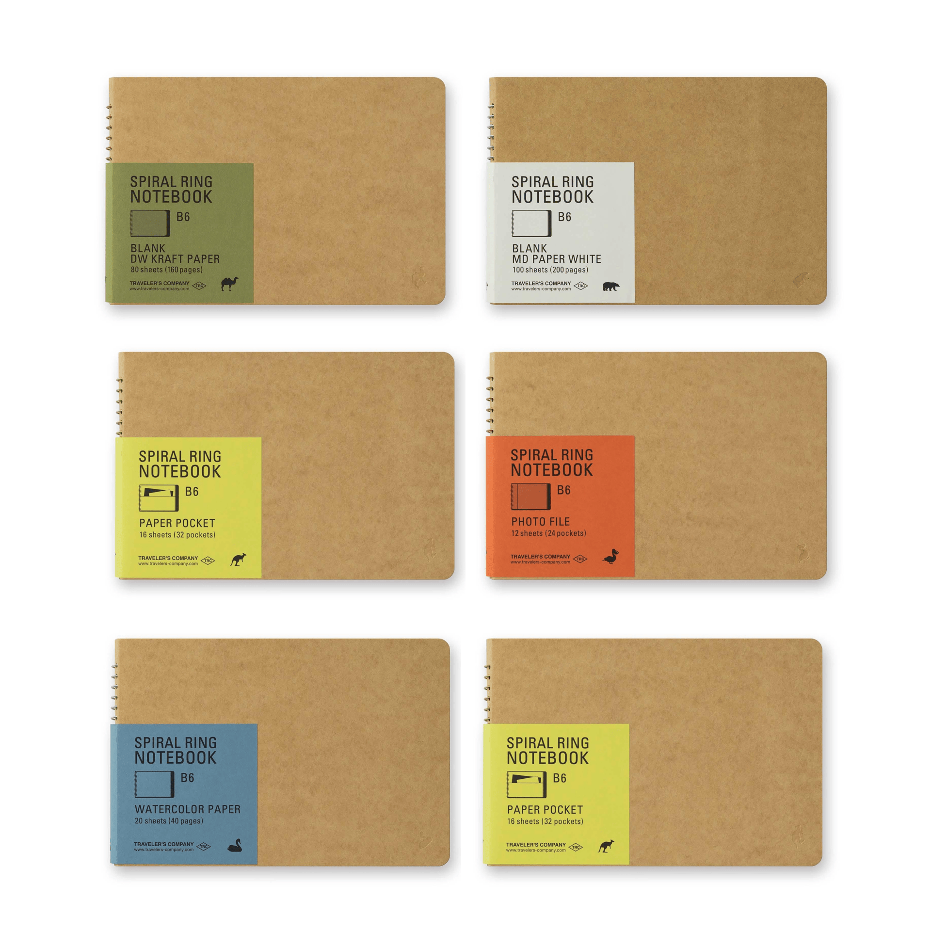 Traveler's Company Japan Quaderni Traveler's Spiral Ring Notebook - B6 SLIM