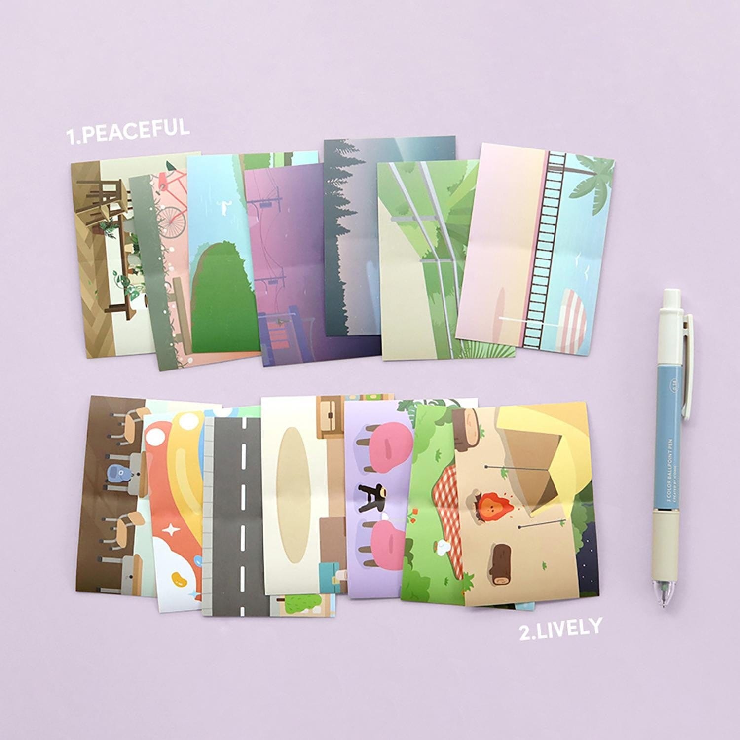 Iconic Stickers 01 PEACEFUL Background Stickers Pack