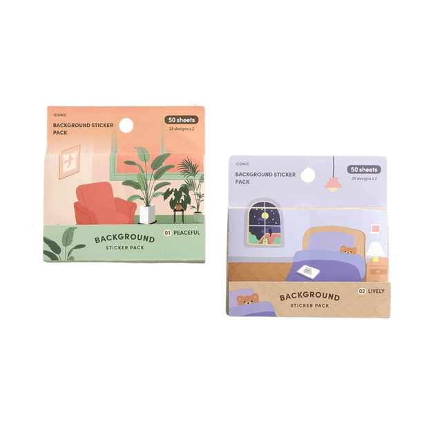 Iconic Stickers Background Stickers Pack