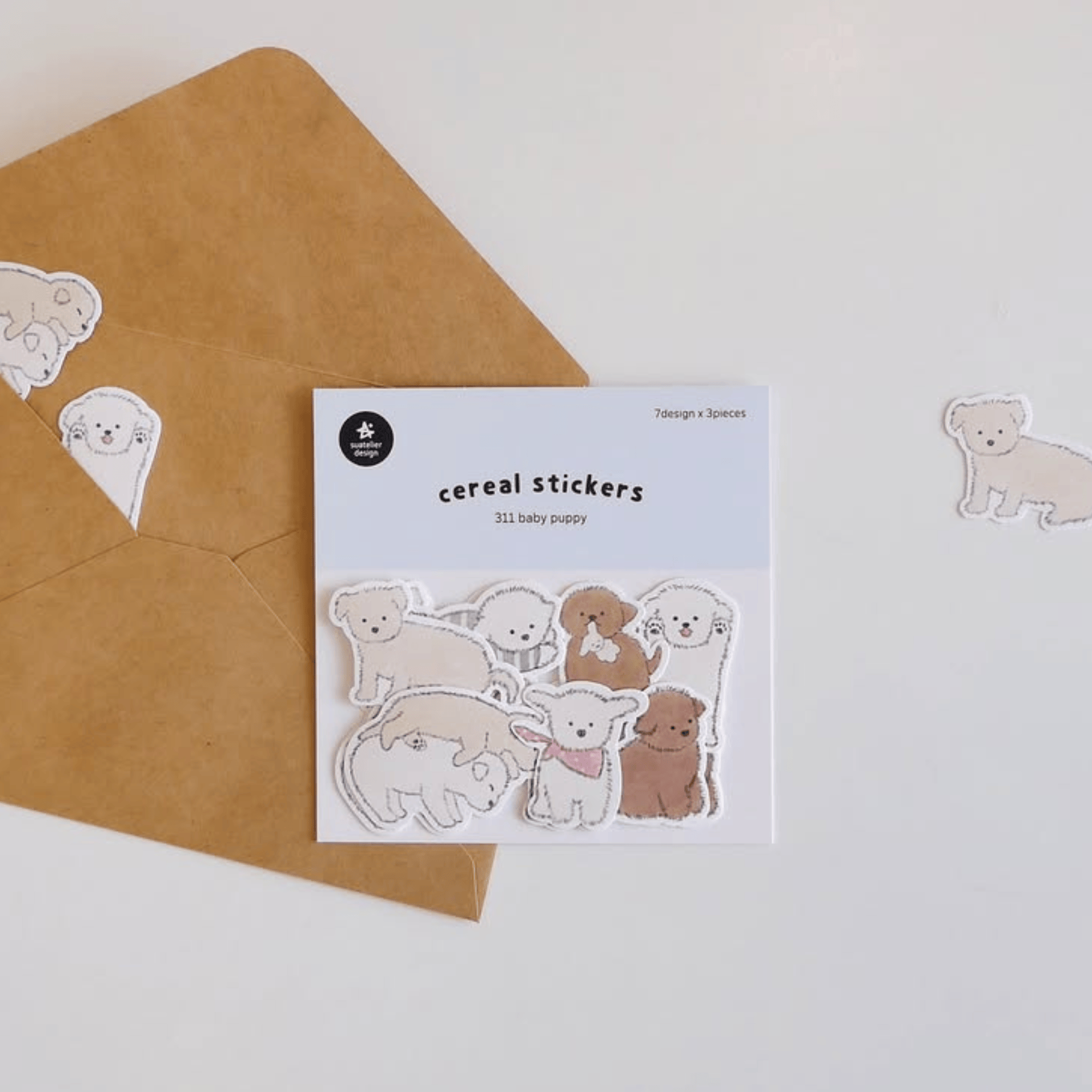 Suatelier Stickers Cereal Stickers - Baby Puppy