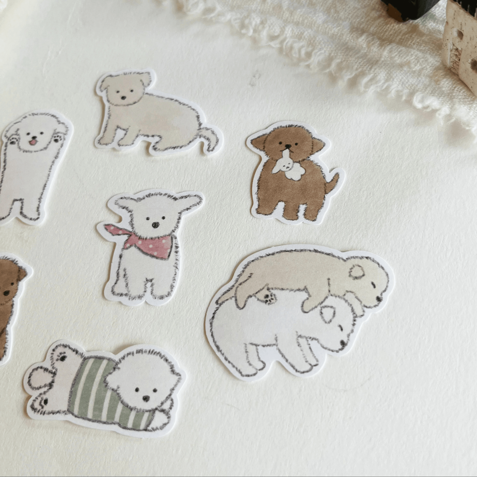 Suatelier Stickers Cereal Stickers - Baby Puppy
