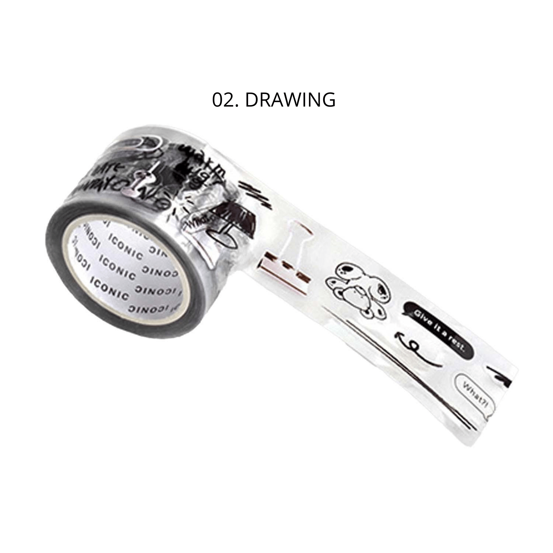 Iconic Stickers 02 DRAWING Deco Kiss Cut Tape