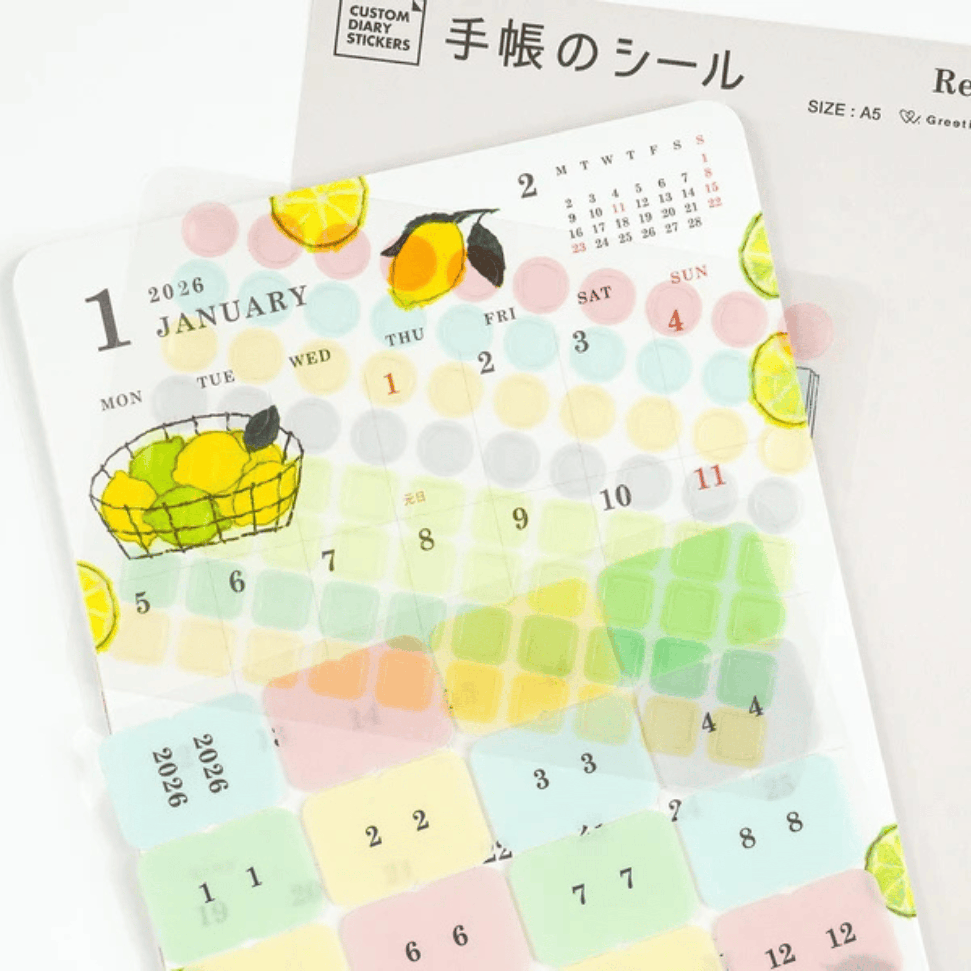 Greeting Life Stickers Diary Stickers 2026 Yusuke Yonezu