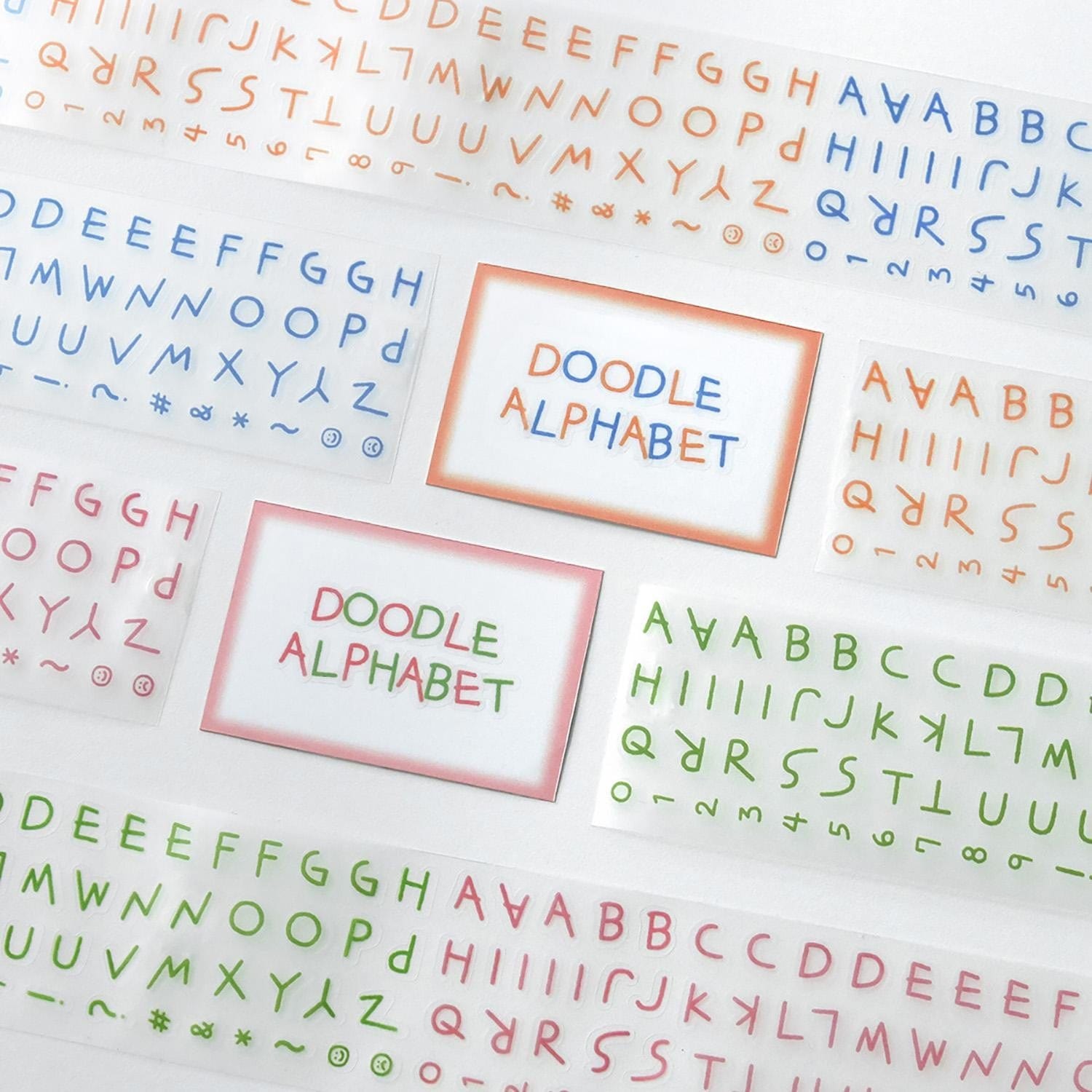 Iconic Stickers Doodle Alphabet Kiss-cut Tape