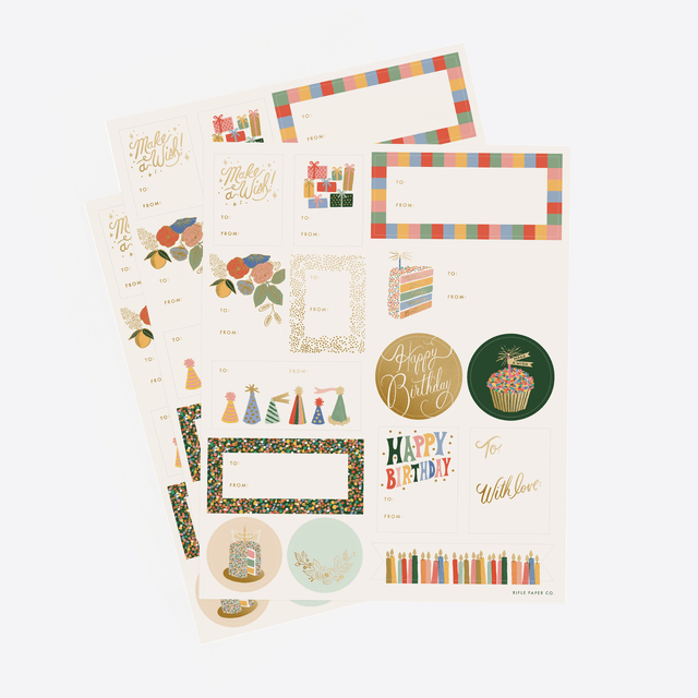 Rifle Paper Stickers Etichette adesive & Stickers - Birthday