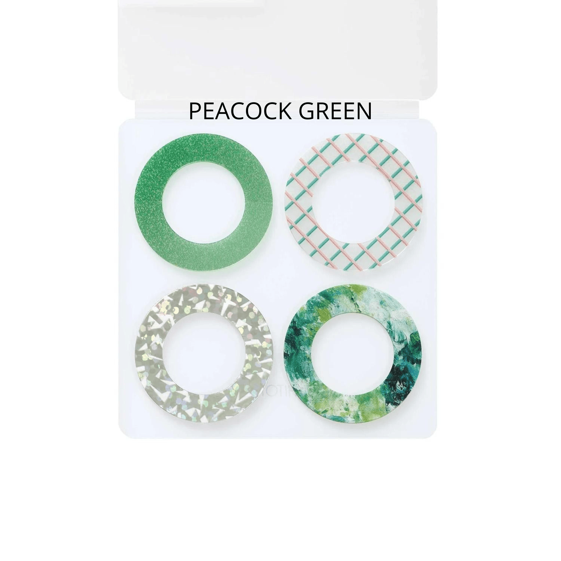 King Jim Hitotoki Stickers PEACOCK GREEN Film Stickers - Coffret Ring