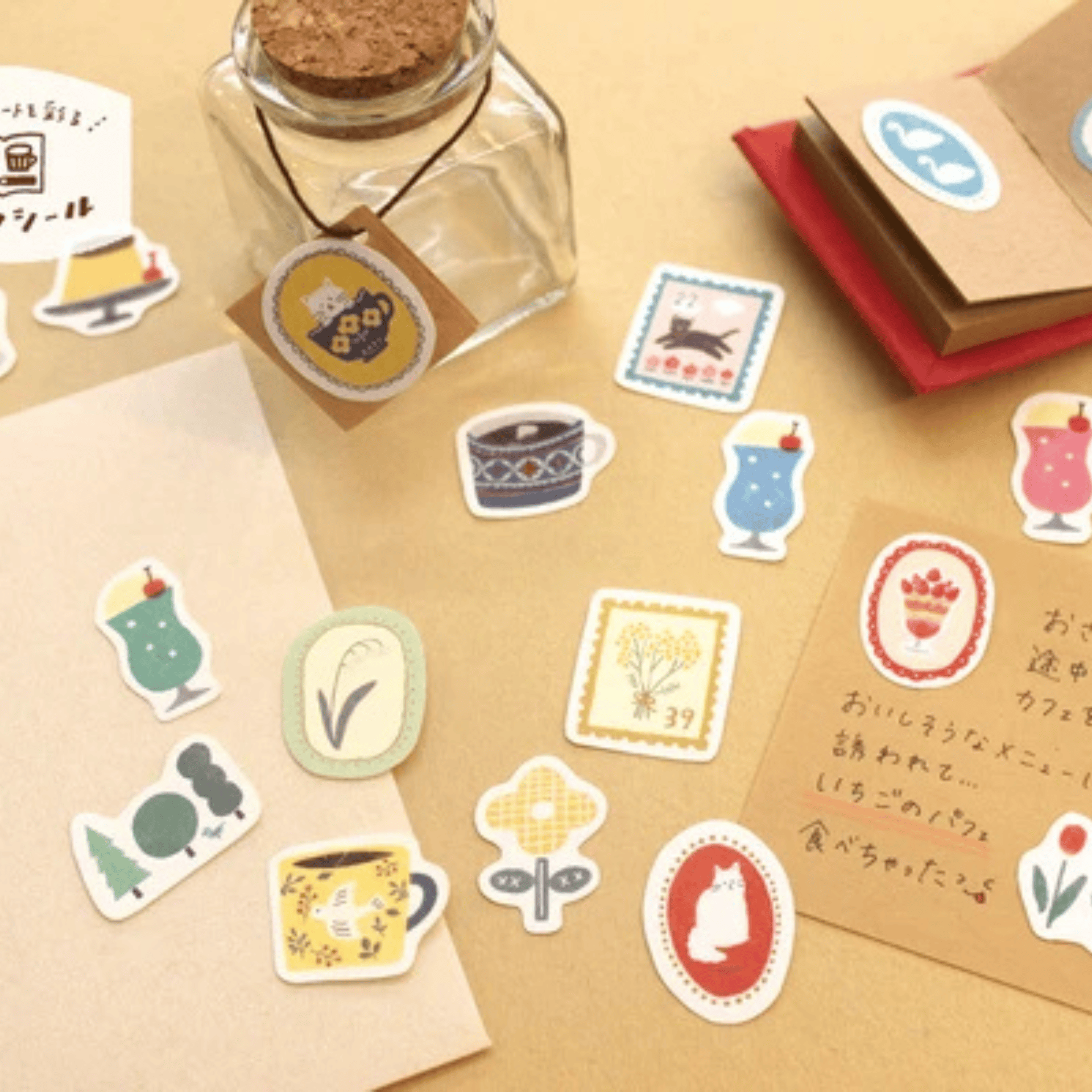 Furukawa Shiko Stickers Flake Stickers - Decoration Red