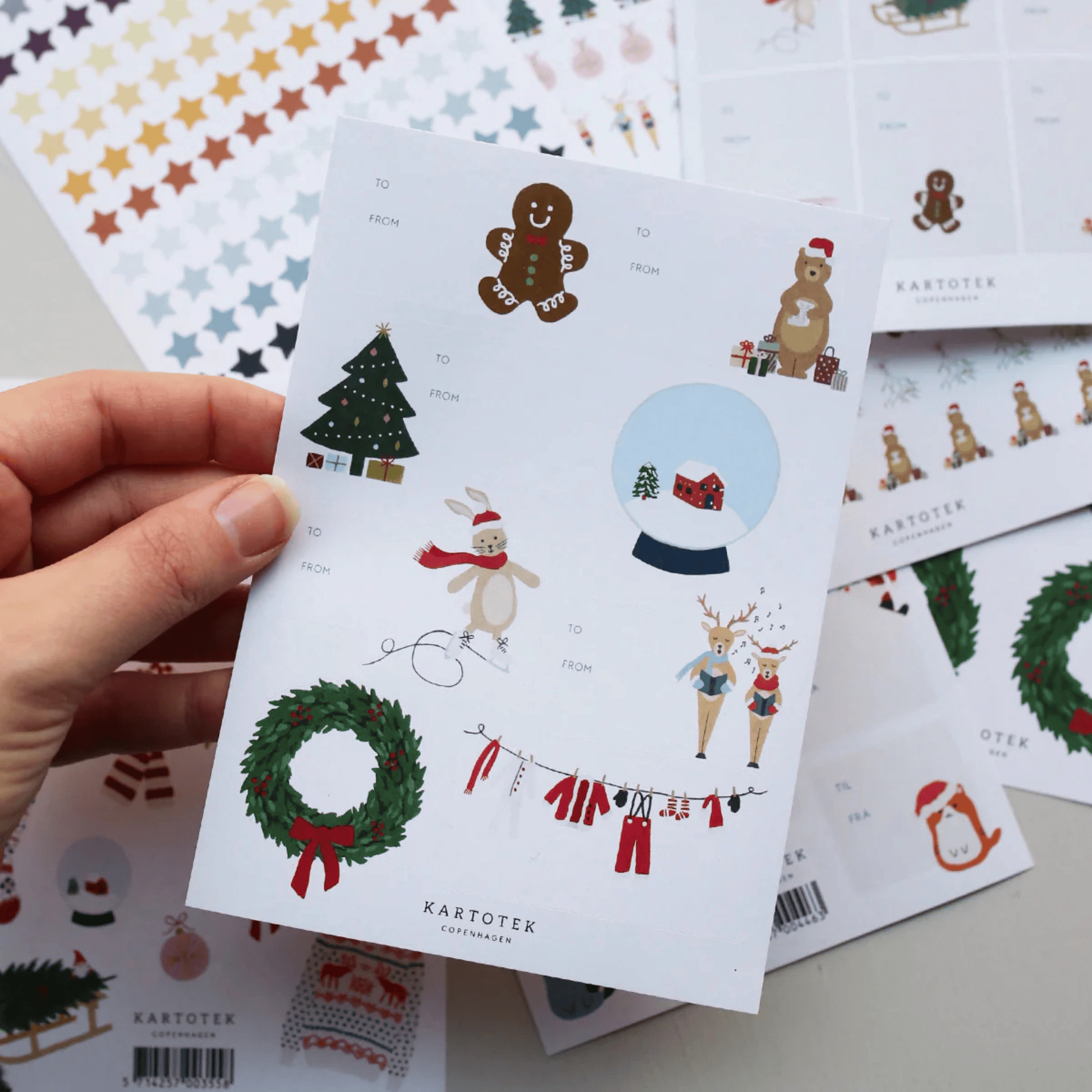 Kartotek Stickers Gift Tag Stickers Xmas