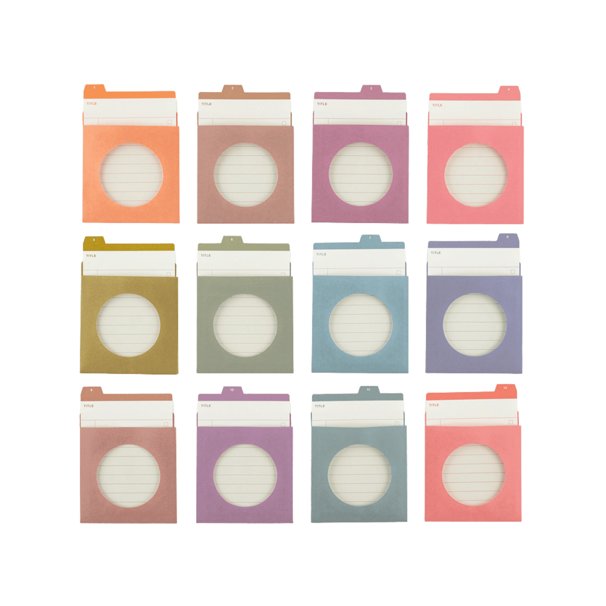 Hobonichi Stickers Hobonichi Accessories: TSUKI no IRO: 12 Month Index Pockets
