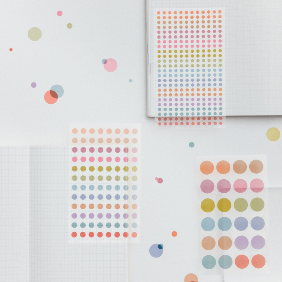 Hobonichi Stickers Hobonichi Accessories: TSUKI no IRO: Trasparent Dot Stickers