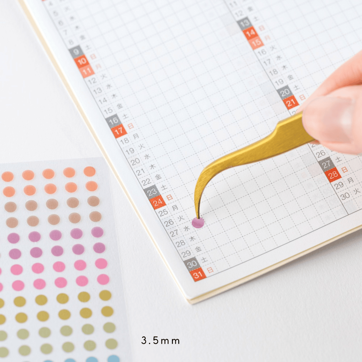Hobonichi Stickers Hobonichi Accessories: TSUKI no IRO: Trasparent Dot Stickers