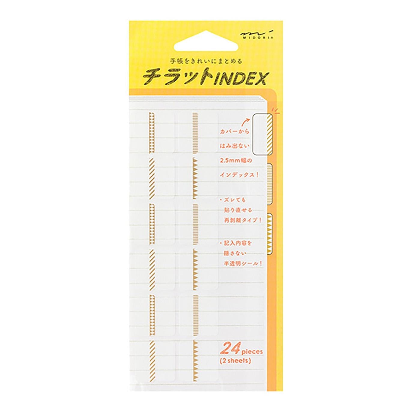 Midori Stickers Index Midori Stickers Gold