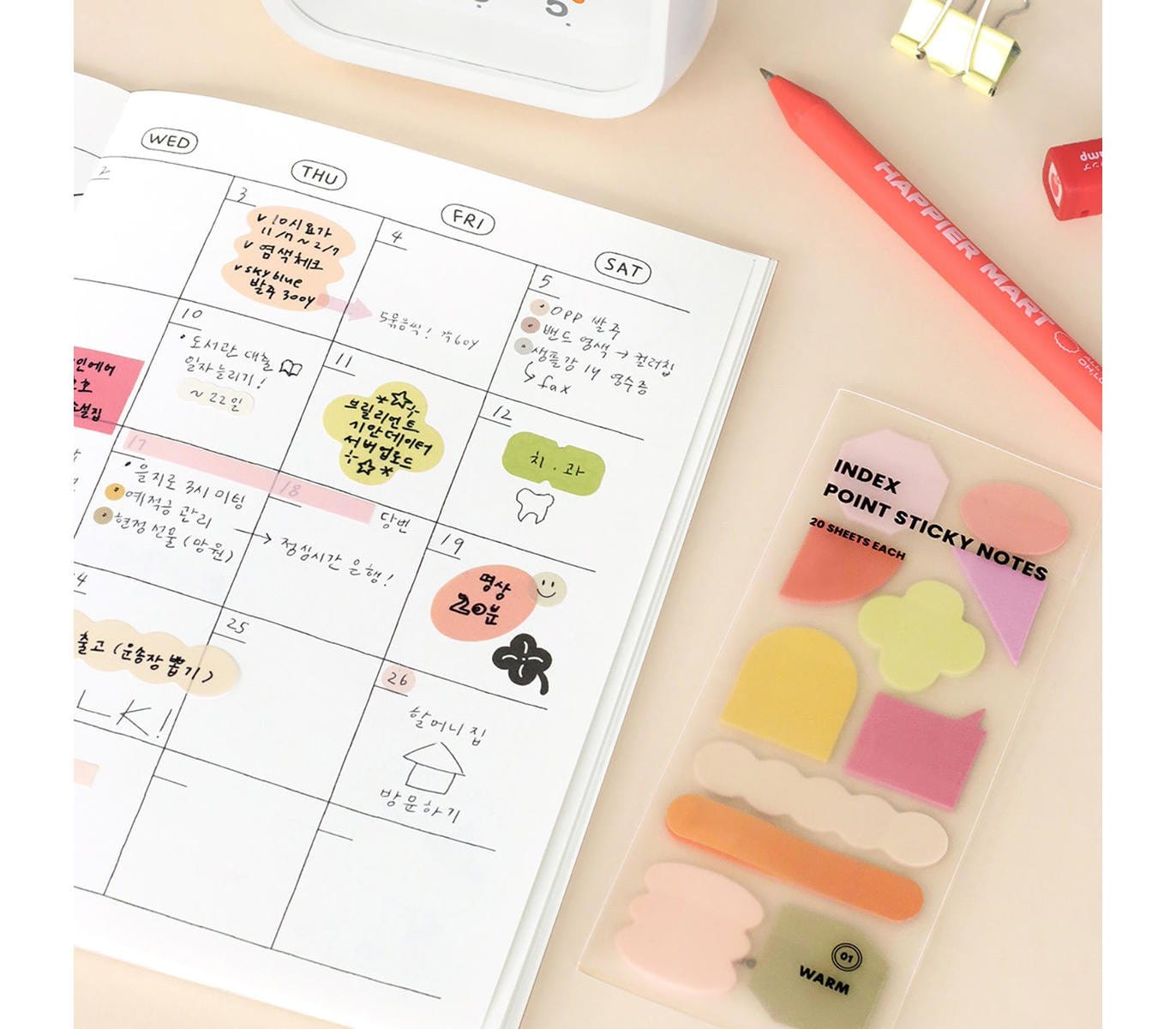 Midori Stickers Index Point Midori Sticky Notes Gradation