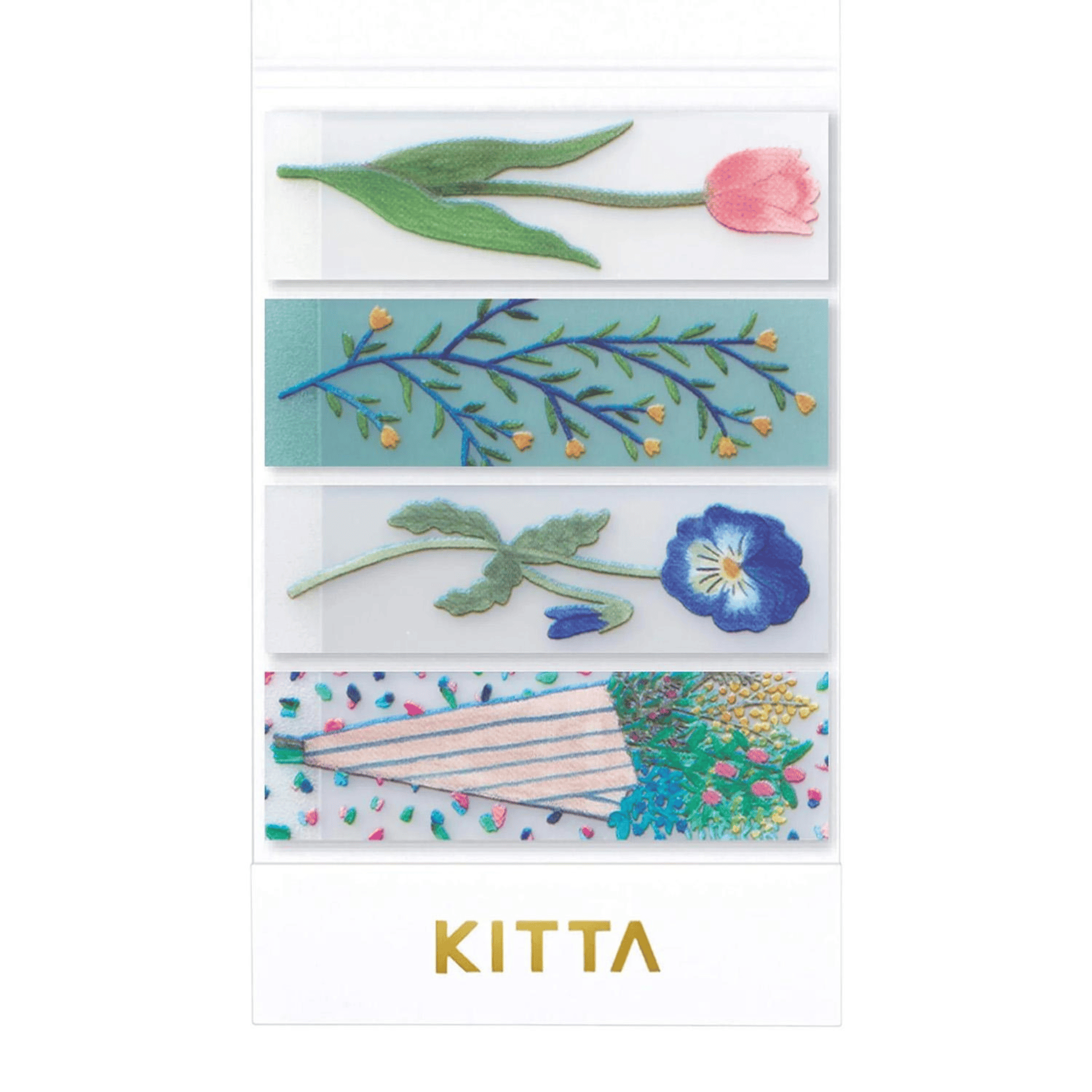 King Jim Hitotoki Stickers KITTA Clear Sticky Note - Note Flower