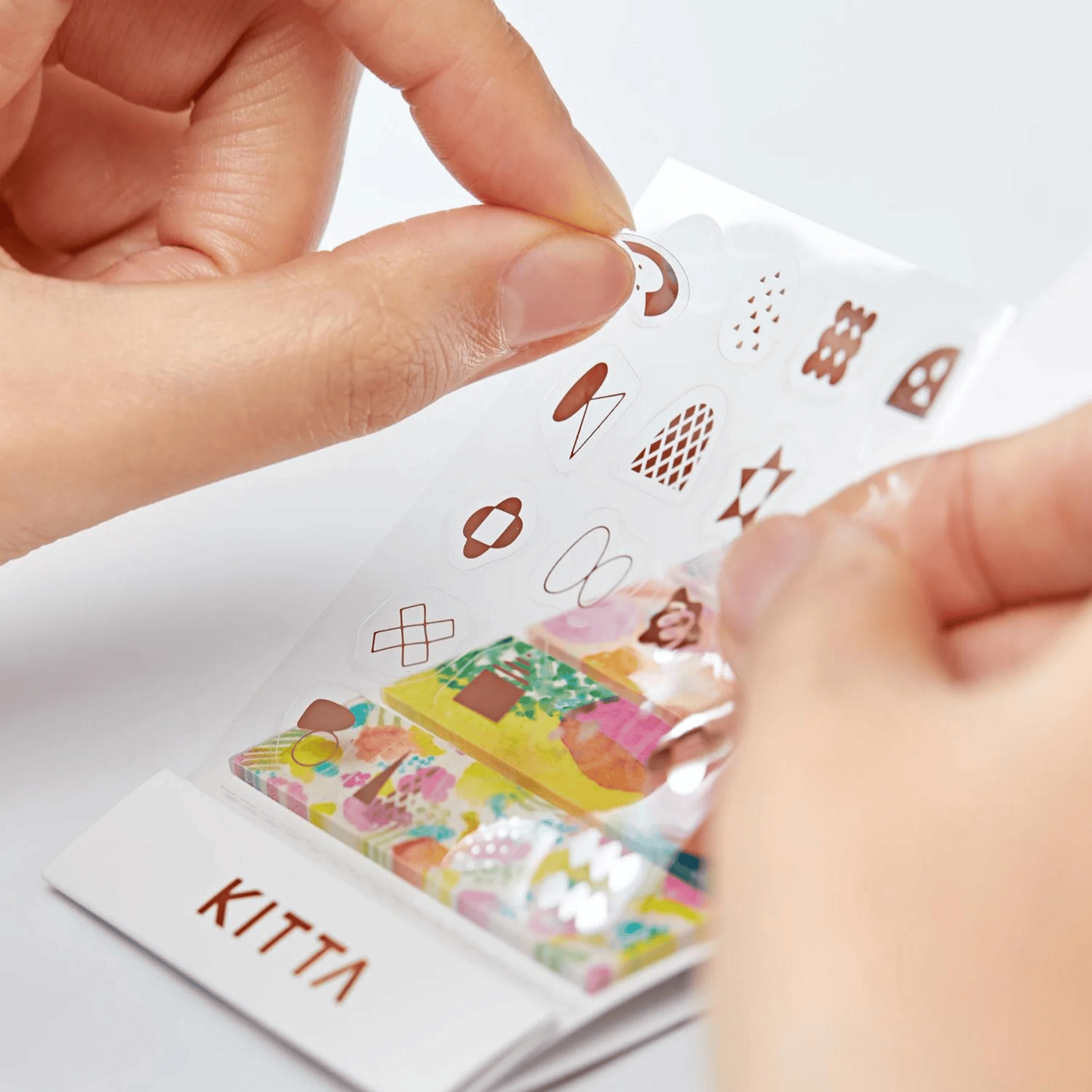 King Jim Hitotoki Stickers KITTA Collage Washi Tape - Watercolor