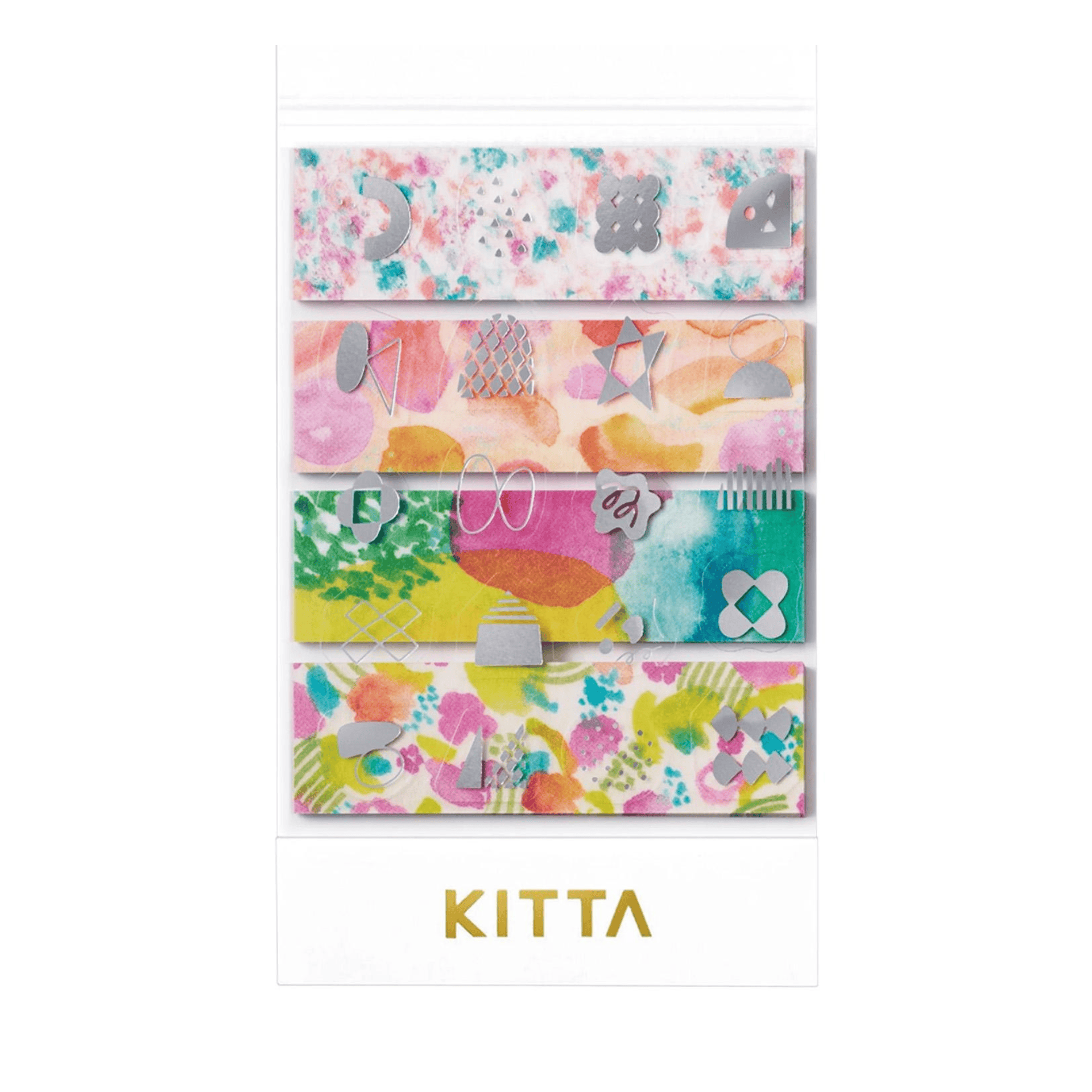 King Jim Hitotoki Stickers KITTA Collage Washi Tape - Watercolor