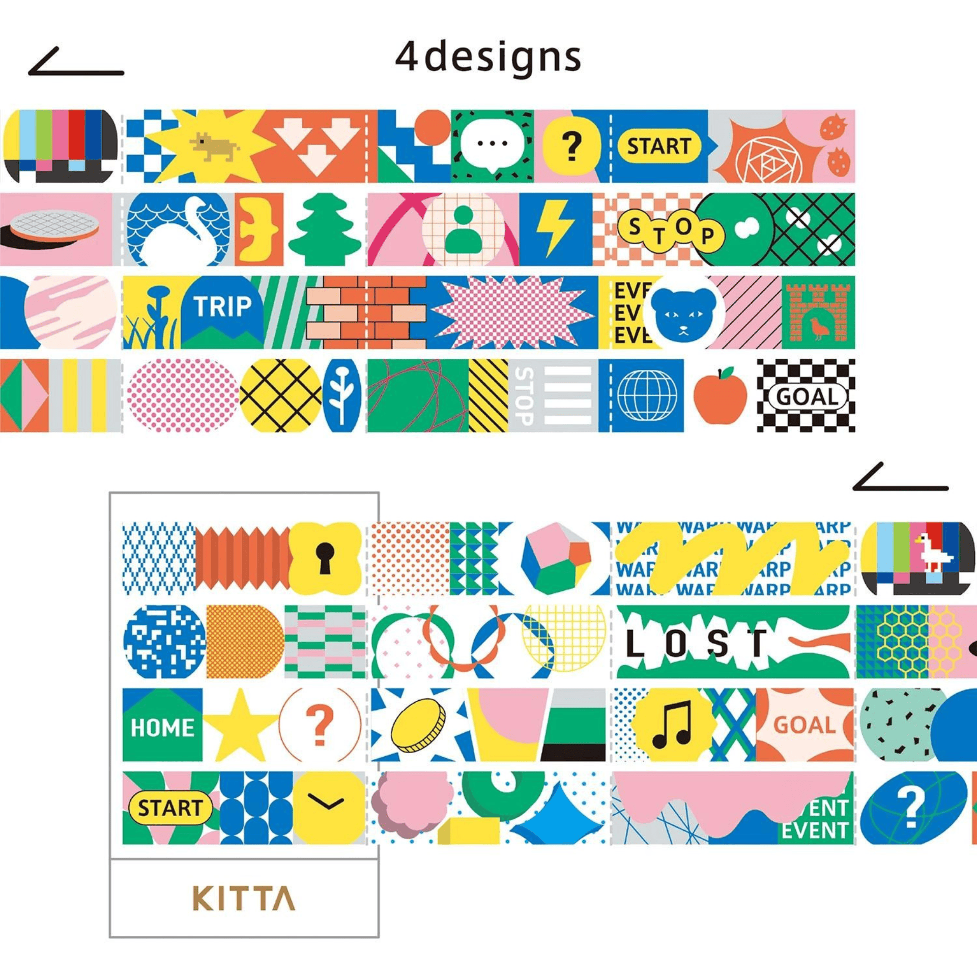King Jim Hitotoki Stickers KITTA Extended Jabara Washi Tape - Board Game