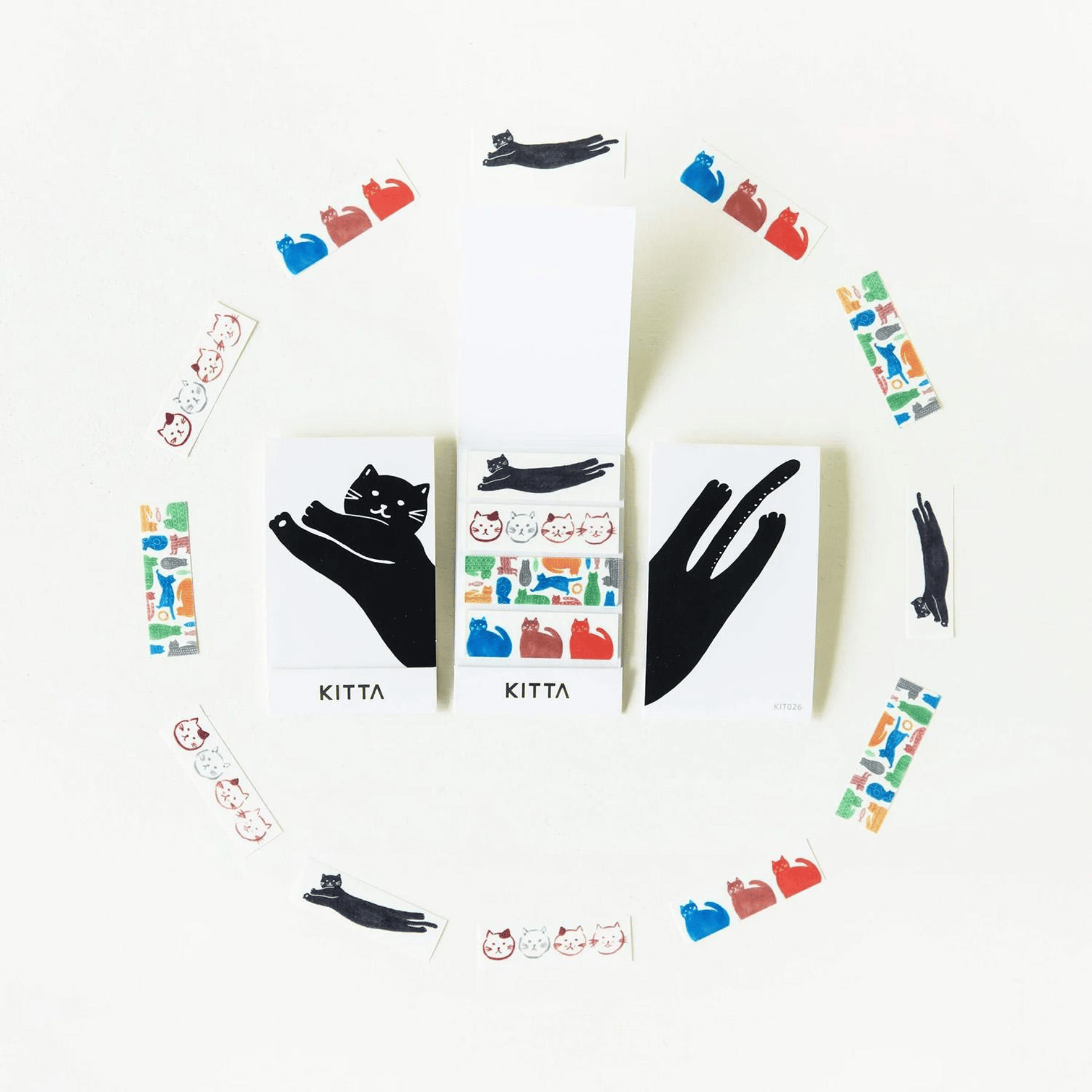 King Jim Hitotoki Stickers KITTA Sticky Tape - Cat