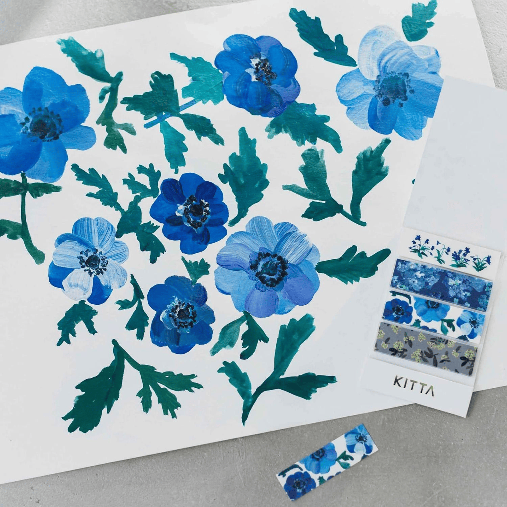 King Jim Hitotoki Stickers KITTA Sticky Tape - Flower 6