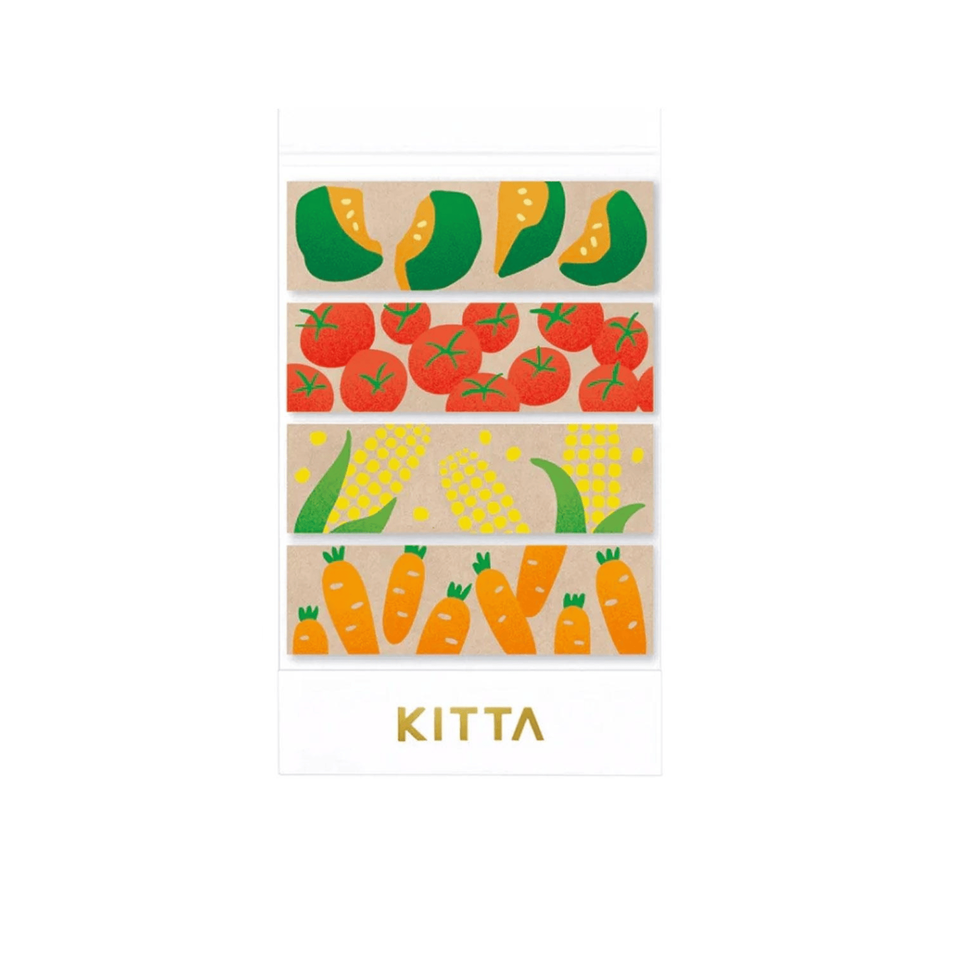 King Jim Hitotoki Stickers KITTA Sticky Tape Special - Vegetables