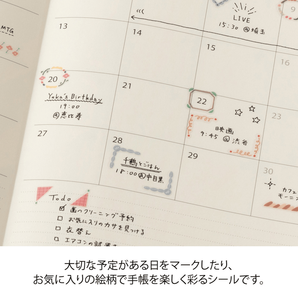 Midori Stickers Midori Planner Stickers - Decorative Frame Patterns