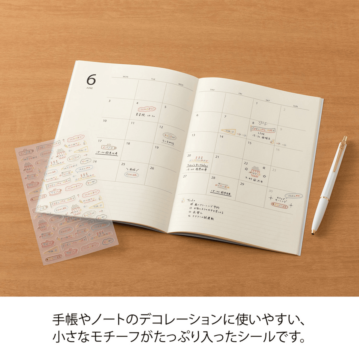 Midori Stickers Midori Planner Stickers - Text Anniversary
