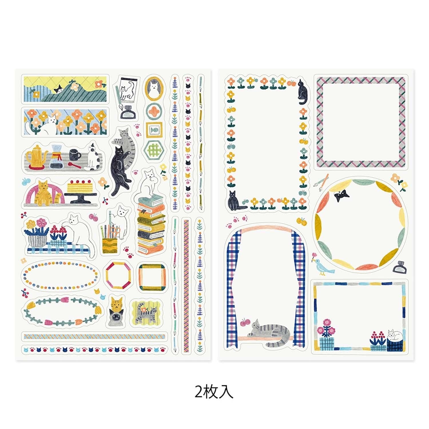 Midori Stickers Midori Stickers Yuru Log Cat