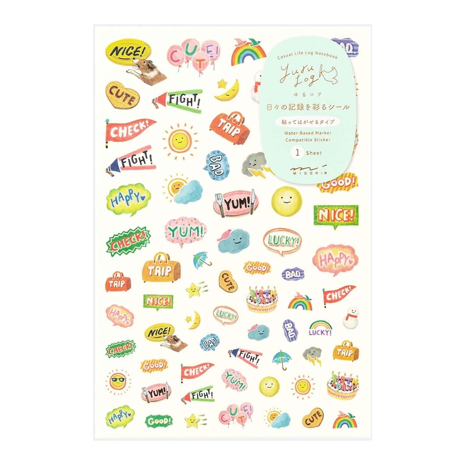 Midori Stickers Midori Stickers Yuru Log Feelings