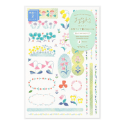 Midori Stickers Midori Stickers Yuru Log - Floral