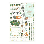 Midori Stickers Midori Stickers Yuru Log Forest Animal