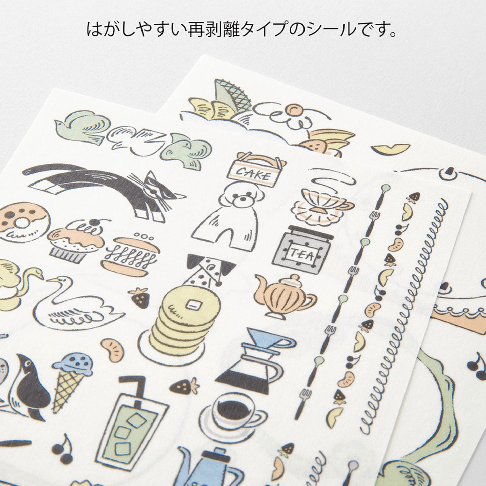 Midori Stickers Midori Stickers Yuru Log - Sweets & Animals
