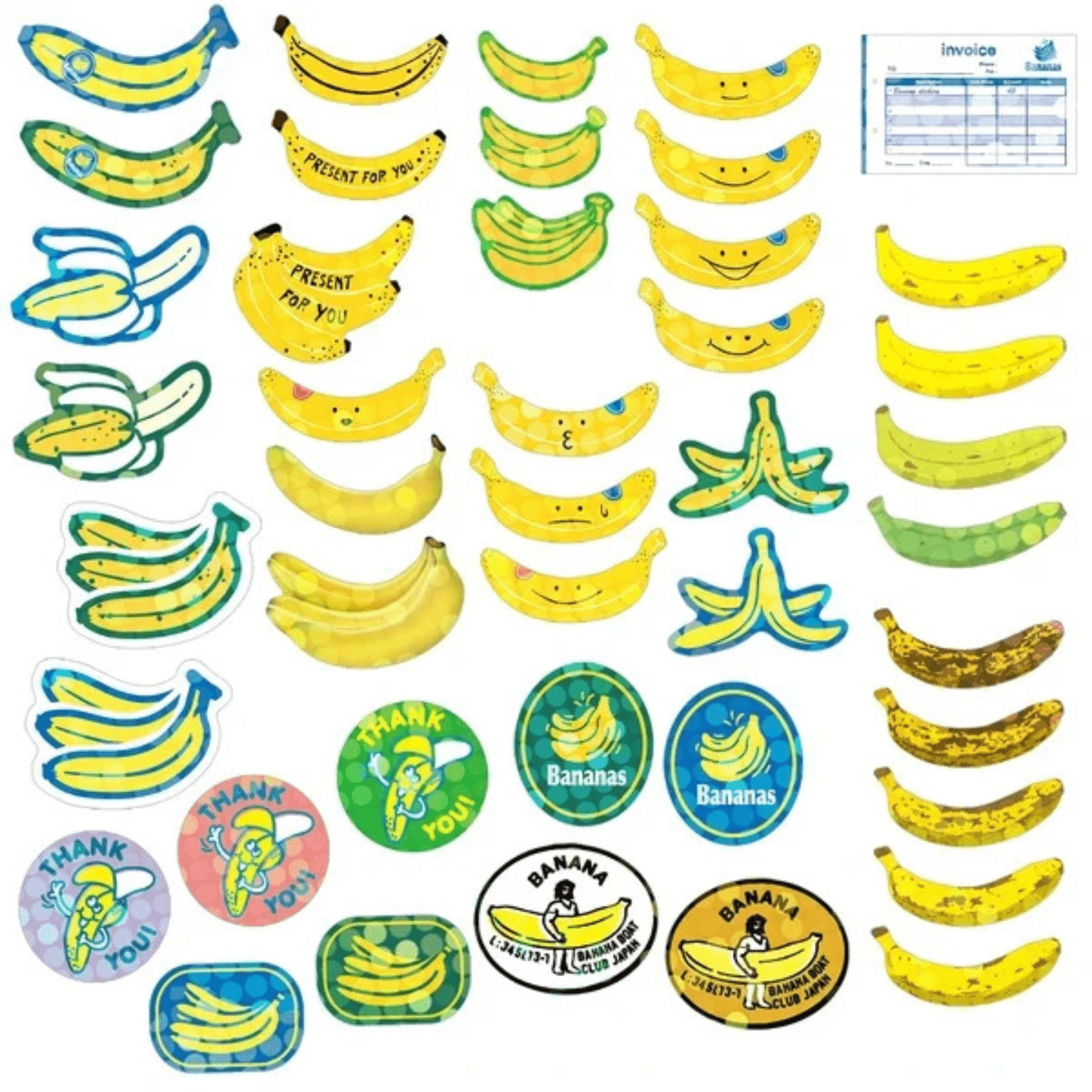 Greeting Life Stickers Mini Decoration Sticker Box - Bananas