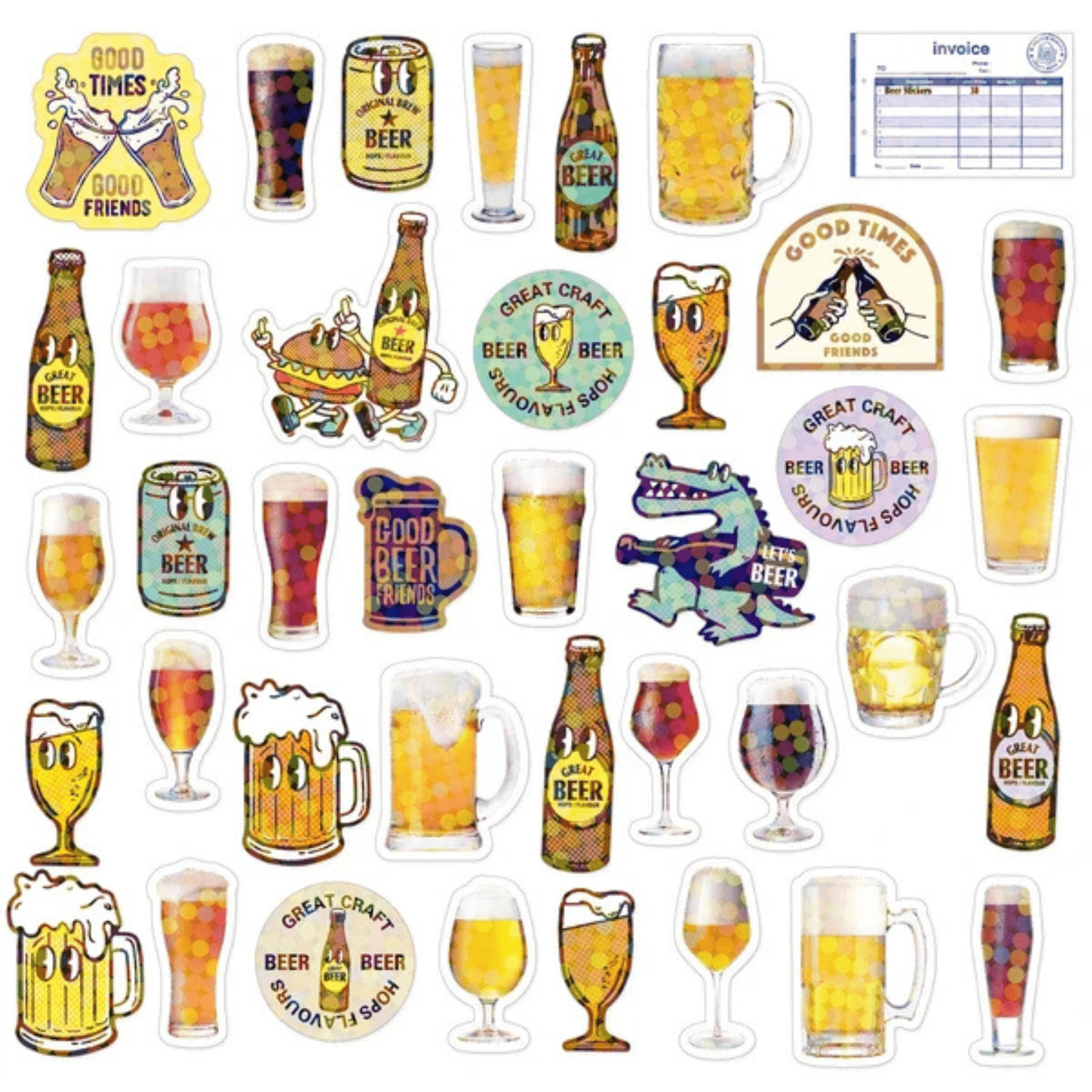 Greeting Life Stickers Mini Decoration Sticker Box - Beer