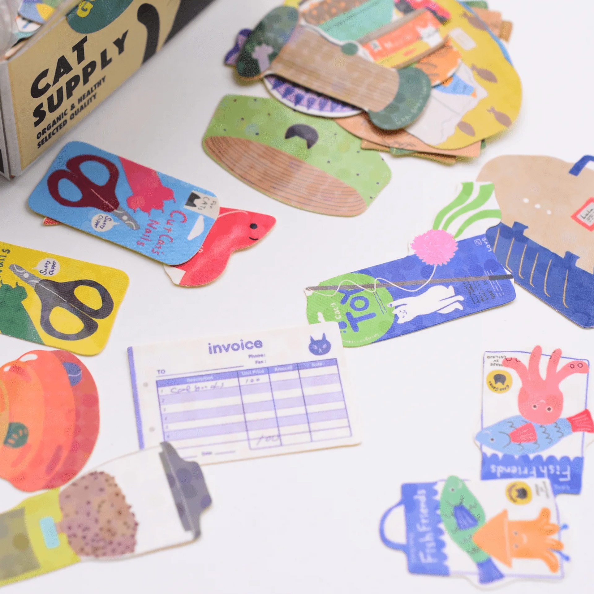 Greeting Life Stickers Mini Decoration Sticker Box - Cat Supply