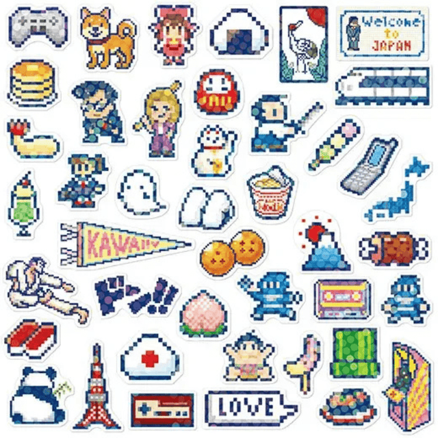 Greeting Life Stickers Mini Decoration Sticker Box - Japan Culture