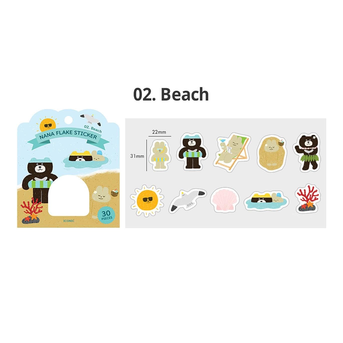 Iconic Stickers Nana Flake Stickers - Beach