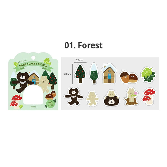 Iconic Stickers Nana Flake Stickers - Forest